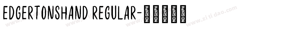 EdgertonsHand Regular字体转换